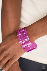 Retro Ruffle - Purple Bracelet Paparazzi