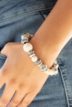 Load image into Gallery viewer, Majestic Masonry - White Stone Bracelet Paparazzi
