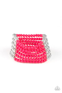 LAYER It On Thick - Pink Bracelet Paparazzi