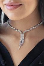 Load image into Gallery viewer, Paparazzi Double The Diva - White Rhinestone Necklace
