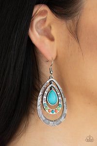 Terra Teardrops - Multi Stone Earring Paparazzi