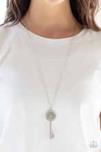 Load image into Gallery viewer, Keeping Secrets - Green Key Necklace Paparazzi
