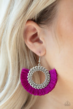 Load image into Gallery viewer, Fringe Fanatic - Purple Fringe Earring Paparazzi
