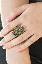Load image into Gallery viewer, Shocking Sparkle - Brass Ring Paparazzi
