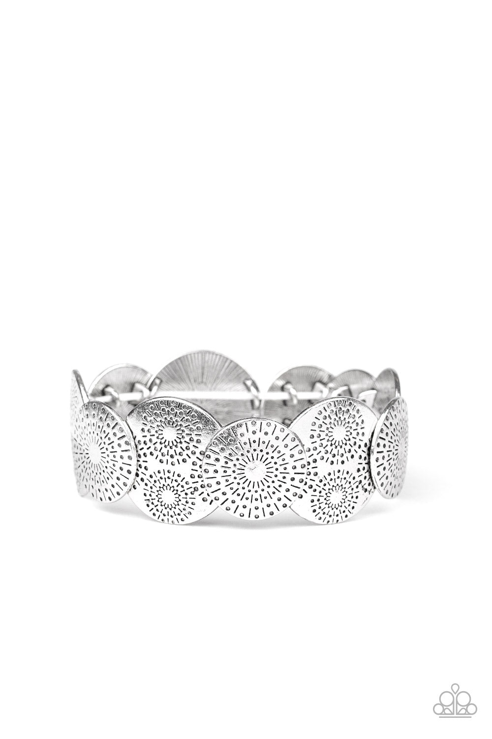 Pleasantly Posy - Silver Bracelet Paparazzi