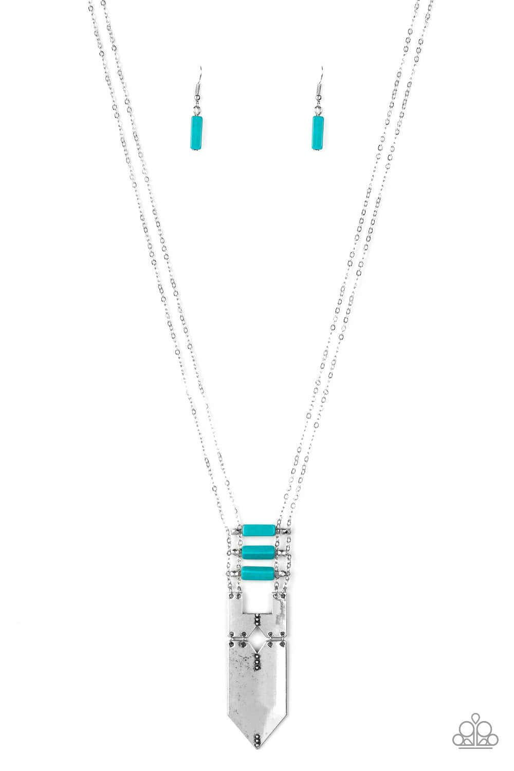 Triassic Era - Blue Turquois Necklace Paparazzi