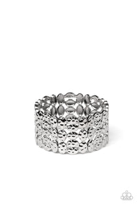 Paparazzi Tectonic Texture - Black Hammered Bracelet