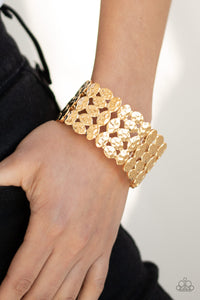 Tectonic Texture - Gold Bracelet Paparazzi