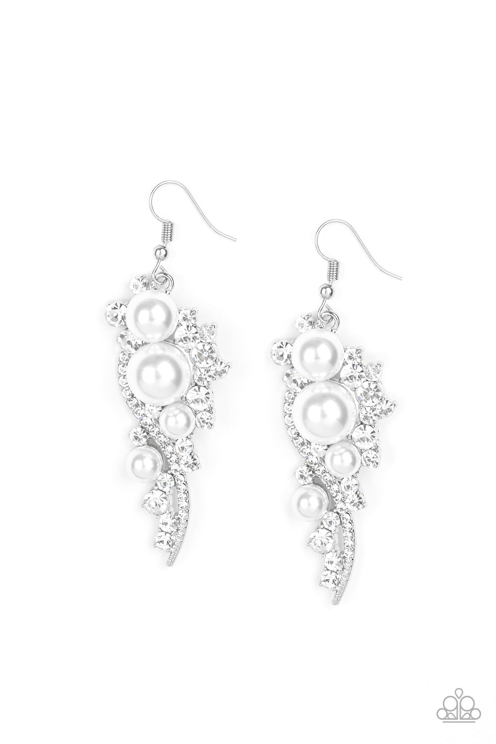 Paparazzi High-End Elegance - White Pearl Earring