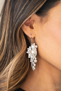 Paparazzi High-End Elegance - White Pearl Earring