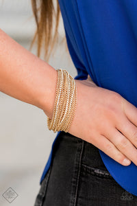 Paparazzi Pour Me Another - Gold Rhinestone Bracelet