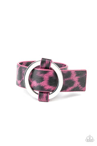 Jungle Cat Couture - Pink Leather Bracelet Paparazzi