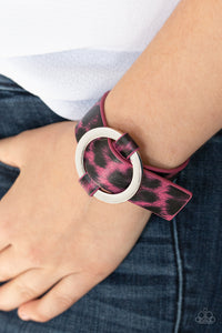 Jungle Cat Couture - Pink Leather Bracelet Paparazzi