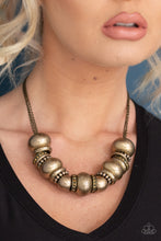 Load image into Gallery viewer, Paparazzi Only The Brave - Brass Necklace
