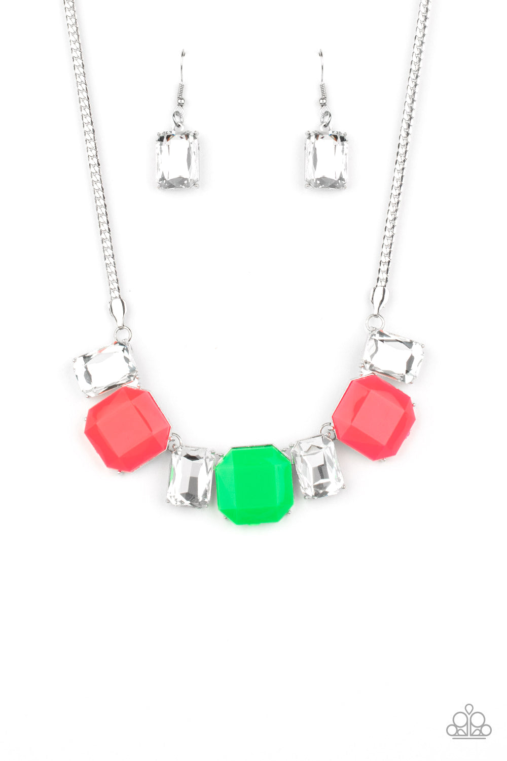 Paparazzi Crest - Pink Neon Necklace