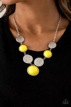 Load image into Gallery viewer, Bohemian Bombshell - Neon Yellow Necklace Paparazzi
