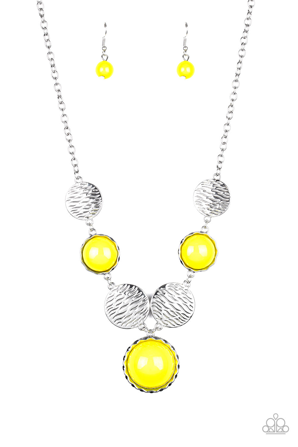 Bohemian Bombshell - Neon Yellow Necklace Paparazzi