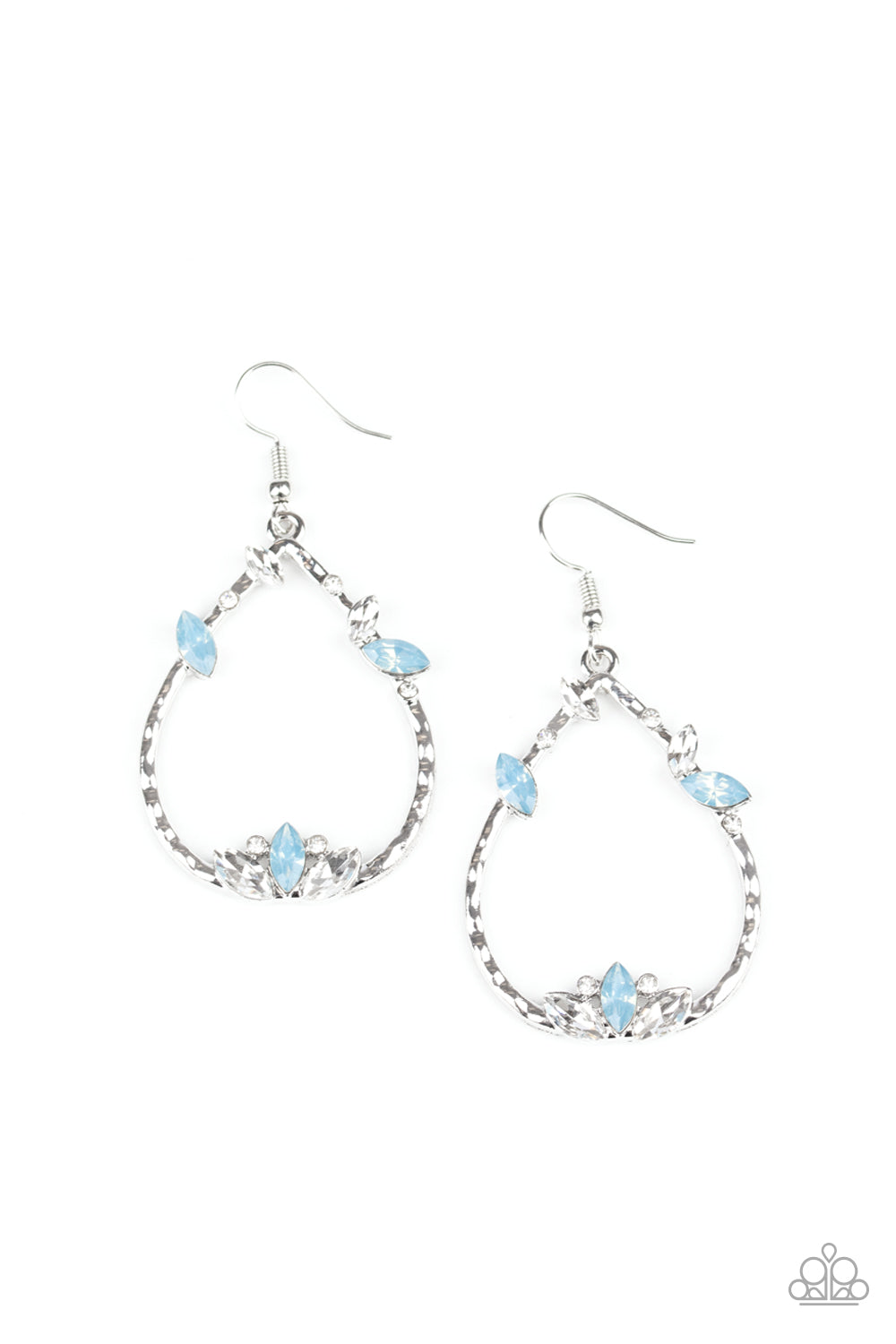 Lotus Ice - Blue Earring Paparazzi