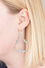 Load image into Gallery viewer, Lotus Ice - Blue Earring Paparazzi
