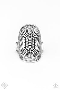 Dotted Decor - Silver Ring Paparazzi