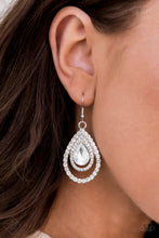 Load image into Gallery viewer, So The Story GLOWS - White Earring Paparazzi
