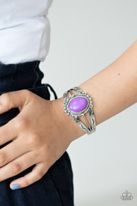 Very TERRA-torial - Purple Stone Bracelet Paparazzi