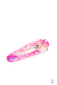 Paparazzi Walking on HAIR - Pink Marble Hair Clip