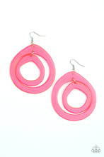 Load image into Gallery viewer, Show Your True NEONS - Pink Acrylic Earring Paparazzi
