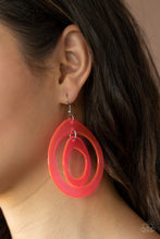 Load image into Gallery viewer, Show Your True NEONS - Pink Acrylic Earring Paparazzi
