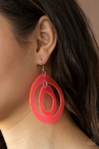 Show Your True NEONS - Pink Acrylic Earring Paparazzi