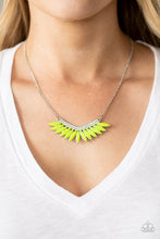 Load image into Gallery viewer, Extra Extravaganza - Neon Yellow Necklace Paparazzi
