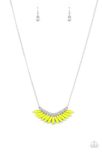 Load image into Gallery viewer, Extra Extravaganza - Neon Yellow Necklace Paparazzi
