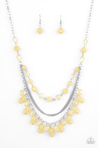 Awe-Inspiring Iridescence - Yellow Necklace Paparazzi