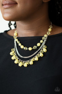 Awe-Inspiring Iridescence - Yellow Necklace Paparazzi