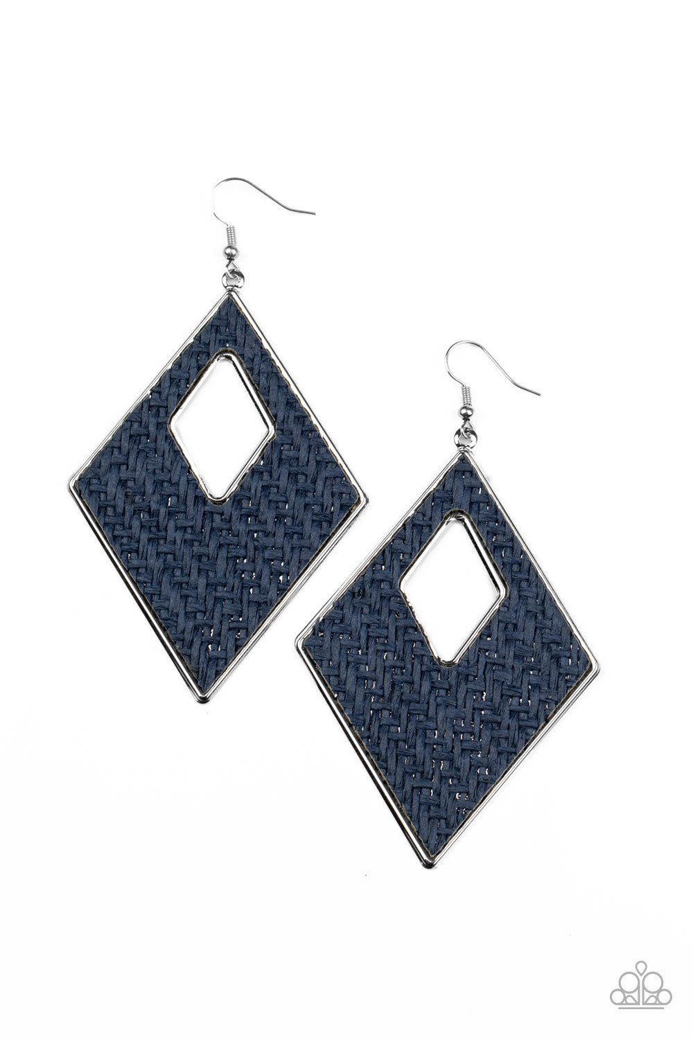 Woven Wanderer - Blue Earring Paparazzi