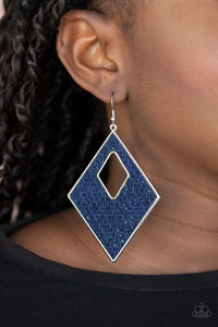 Woven Wanderer - Blue Earring Paparazzi