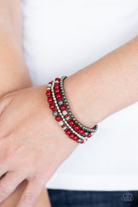 Stacked Style Maker - Red Bracelet Paparazzi