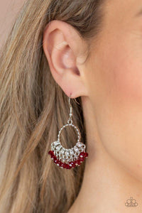 Paparazzi Earring ~ Charmingly Cabaret - Red