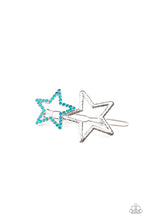 Load image into Gallery viewer, Paparzazzi Lets Get This Party STAR-ted! - Blue Hair Clip
