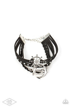 Load image into Gallery viewer, Paparazzi Anchors Away - Black Leather Bracelet &quot;Life of the Party&quot; Exlclusive
