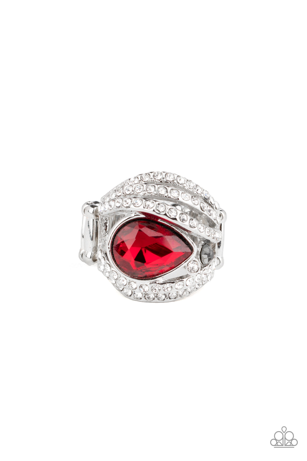 Stepping Up The Glam - Red Rhinestone Ring Paparazzi
