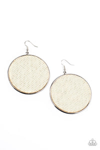 Wonderfully Woven - White Earring Paparazzi