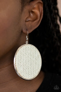 Wonderfully Woven - White Earring Paparazzi