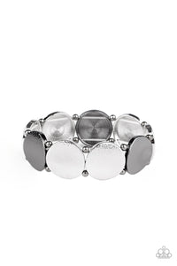 Paparazzi Metallic Spotlight - Black & Silver Bracelet