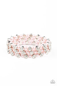 Metro Motif - Pink Pearl Bracelet Paparazzi
