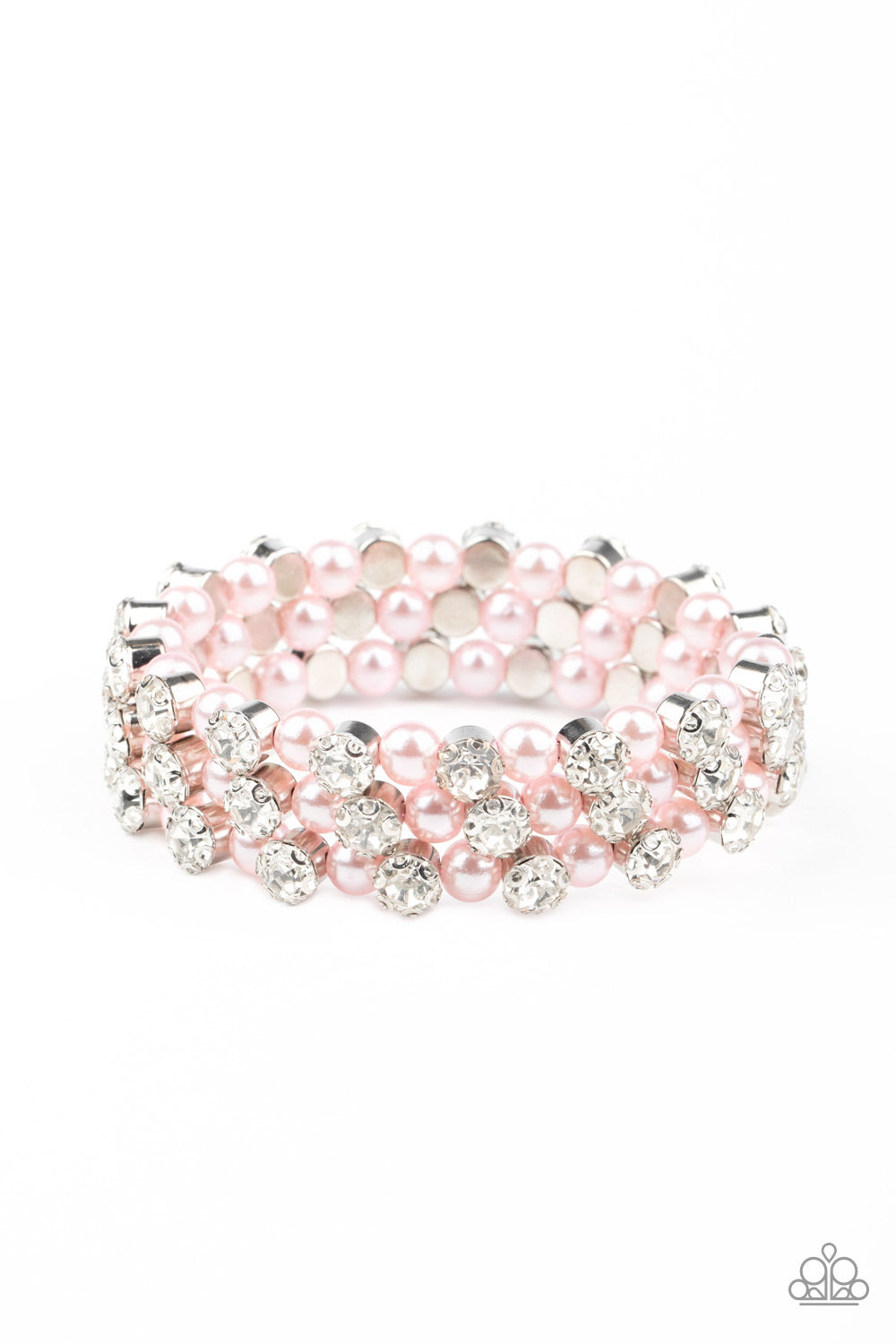 Metro Motif - Pink Pearl Bracelet Paparazzi
