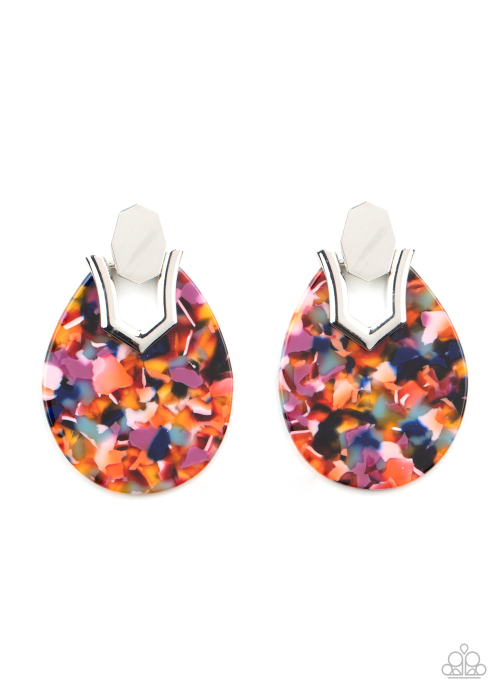 HAUTE Flash - Multi Acrylic Earring Paparazzi