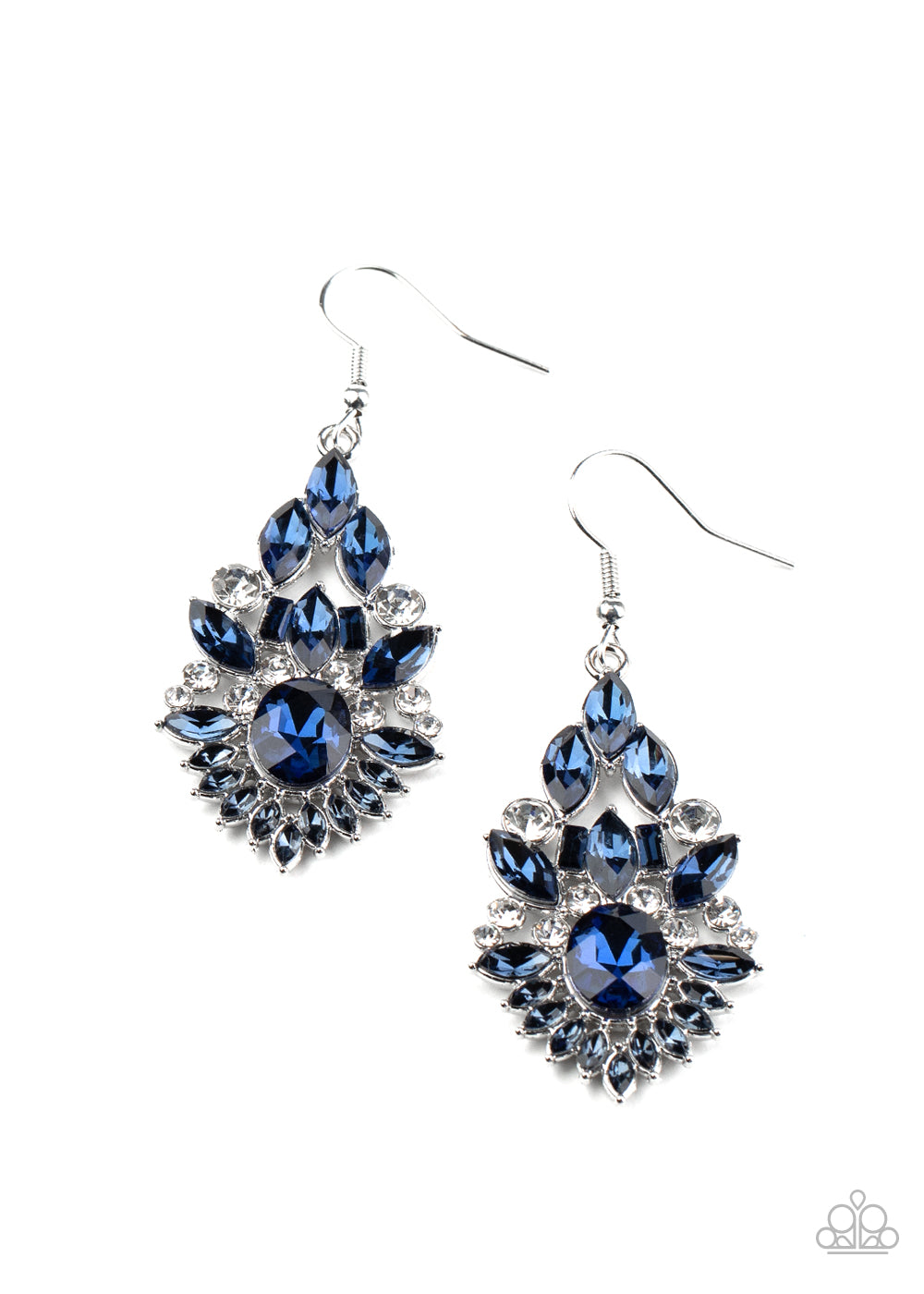 Ice Castle Couture - Blue Rhinestone Earring Paparazzi