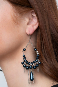Party Planner Posh - Blue Pearl Earring Paparazzi