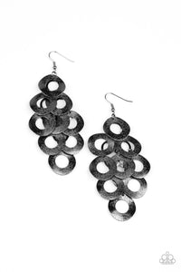 Scattered Shimmer - Black Earring Paparazzi